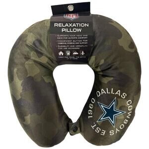 NFL Dallas Cowboys Travel Pillow Neck Camo Big Logo NEW Soft